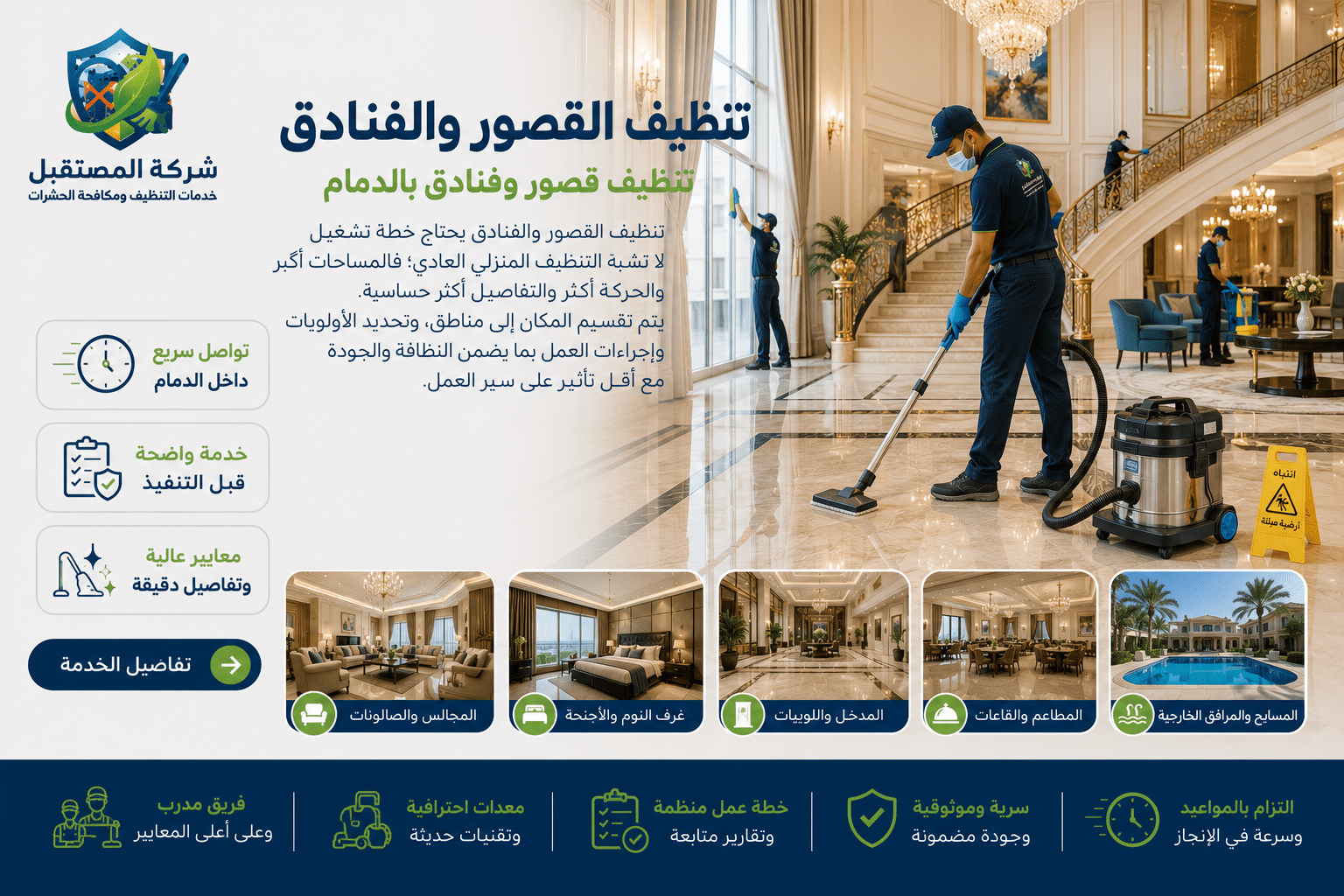 تنظيف القصور والفنادق بالدمام