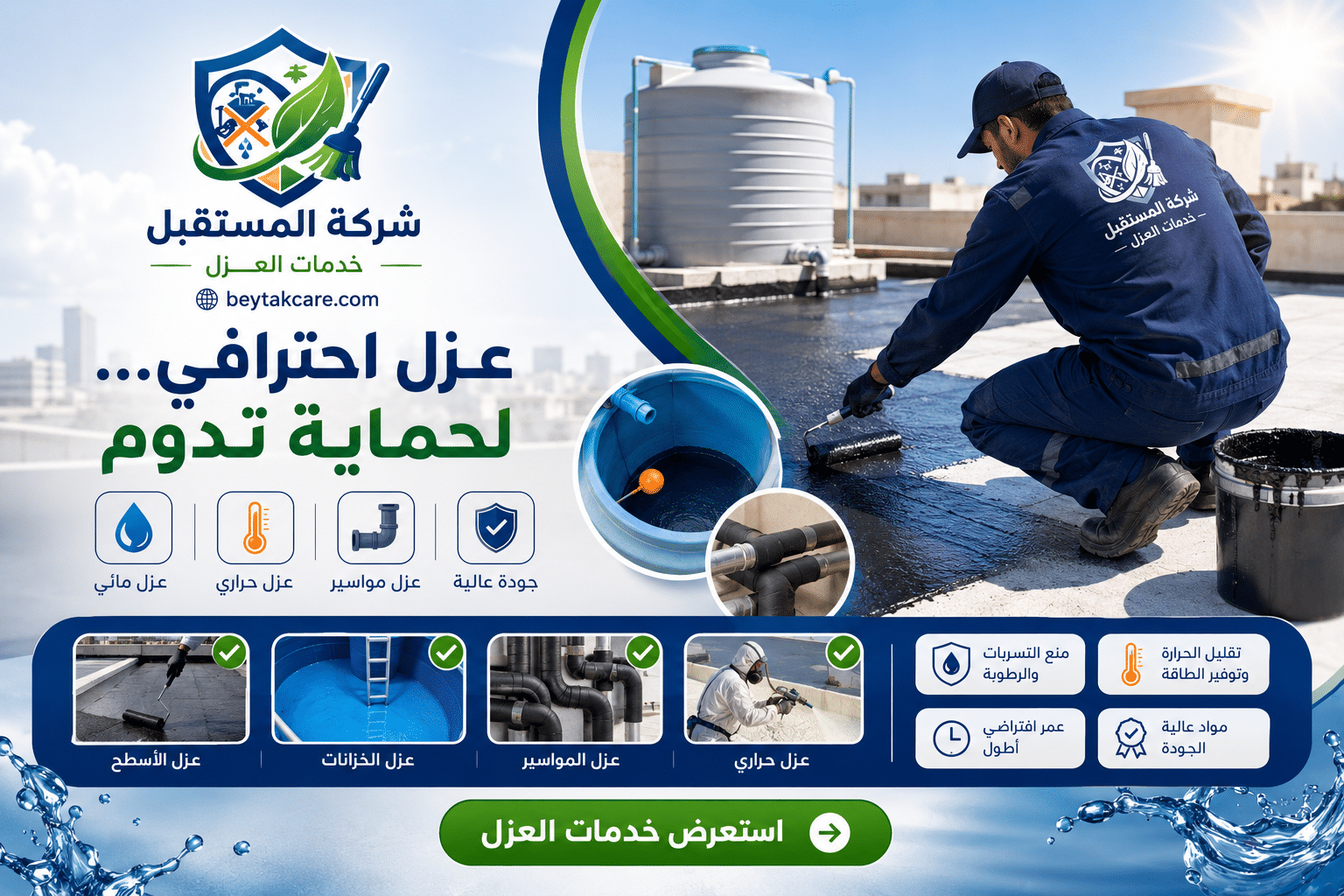 خدمات العزل المائي والحراري في الدمام