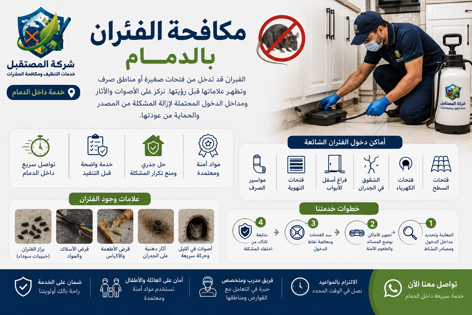 مكافحة الفئران بالدمام